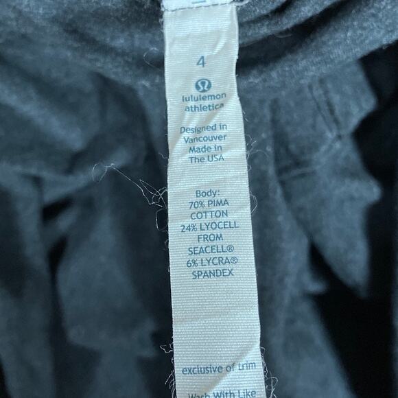Lululemon Athletica Women Sweater Charcoal Iconic Wrap Long Sleeve Stretch 4 - Picture 6 of 9